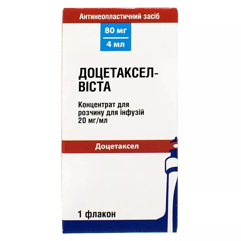 *Доцетаксел-Виста конц. р-ра д/инф. 20мг/мл 4мл (80мг) №1