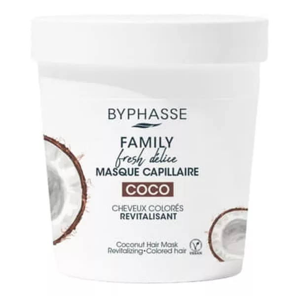 Маска Byphasse FAMILY FRESH DELICE для окрашенных волос с кокосом 250 мл