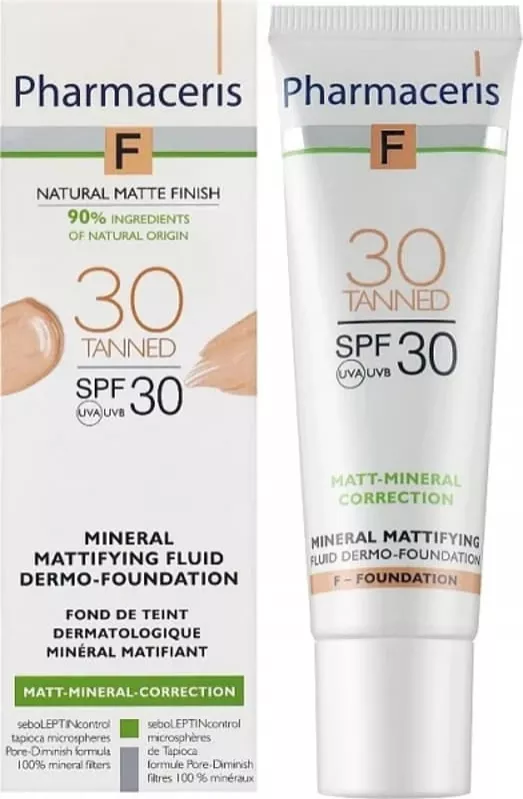 Дермофлюид Pharmaceris Минеральный маткующий для смуглой кожи SPF 30 30 мл