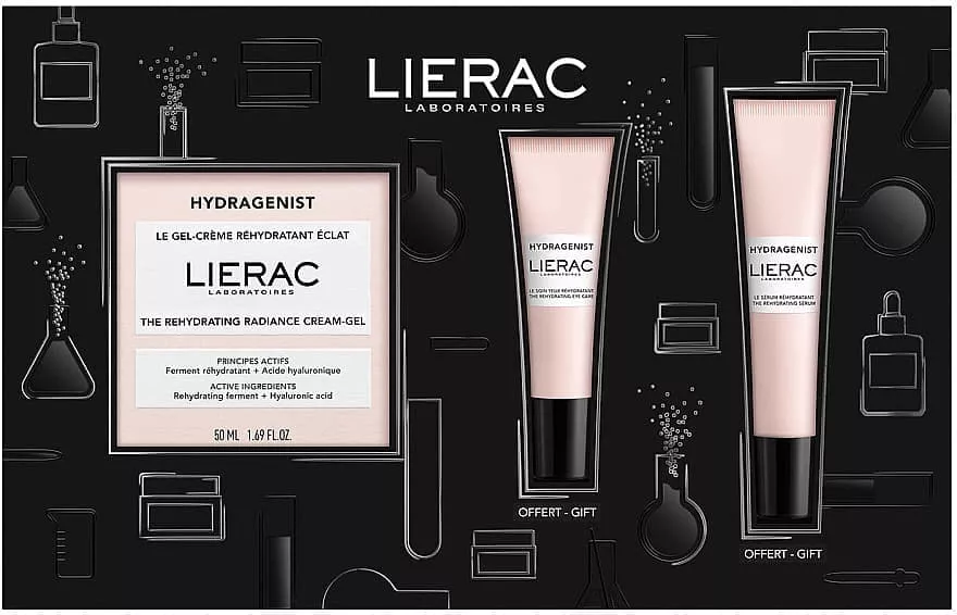 *Набор Lierac Новогодний Гидраженист гель-крем 50мл+сыворотка 15мл+гидраженист д/контура глаз 7,5мл