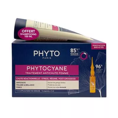 *Набор Phyto Фитоциан средство 12х5мл + шампунь 100мл
