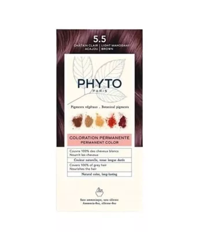 *Крем-краска Phyto Фитоколор № 5.5 светлый шатен акажу