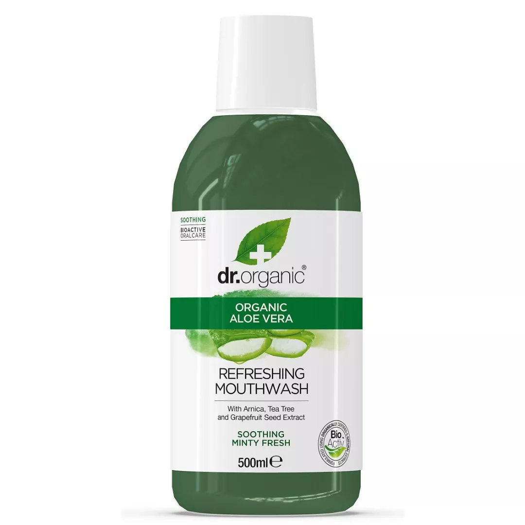 *Ополаскиватель Dr. Organic для полости рта с алоэ вера 500мл