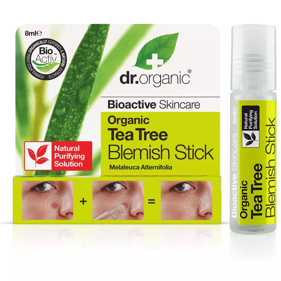 *Стик Dr. Organic от недостатков и воспалений кожи с экстрактом чайного дерева 8мл