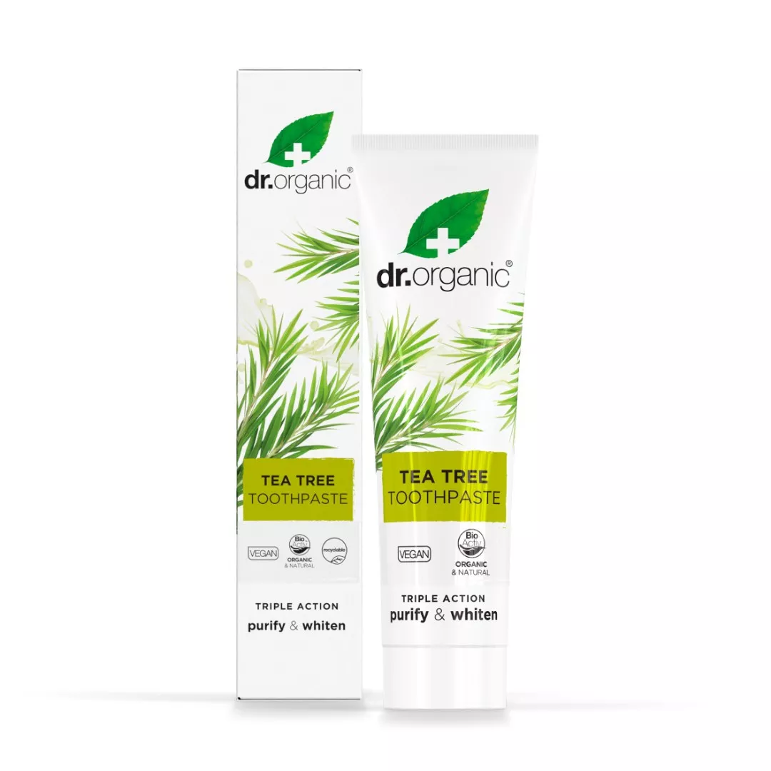 *Зубная паста Dr. Organic с экстрактом чайного дерева 100мл