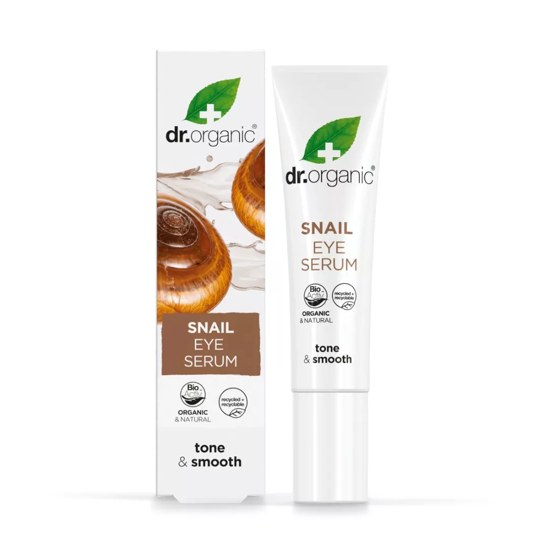*Сыворотка Dr. Organic для кожи вокруг глаз с муцином улитки 15мл