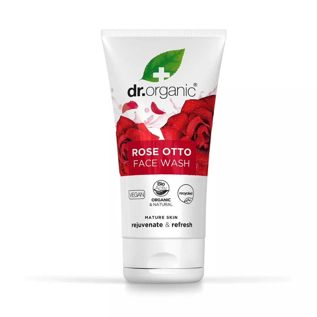 *Гель Dr. Organic Очищающий лицо с маслом розы Отто 150мл