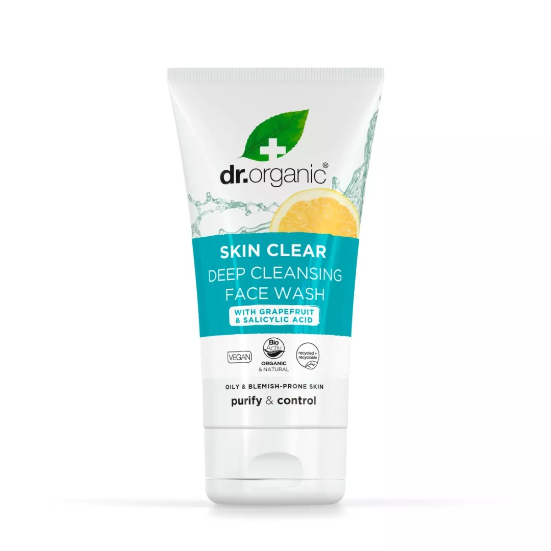 *Гель Dr. Organic Skin Clear для глубокой очистки для жирной кожи лица 5 в 1 125мл