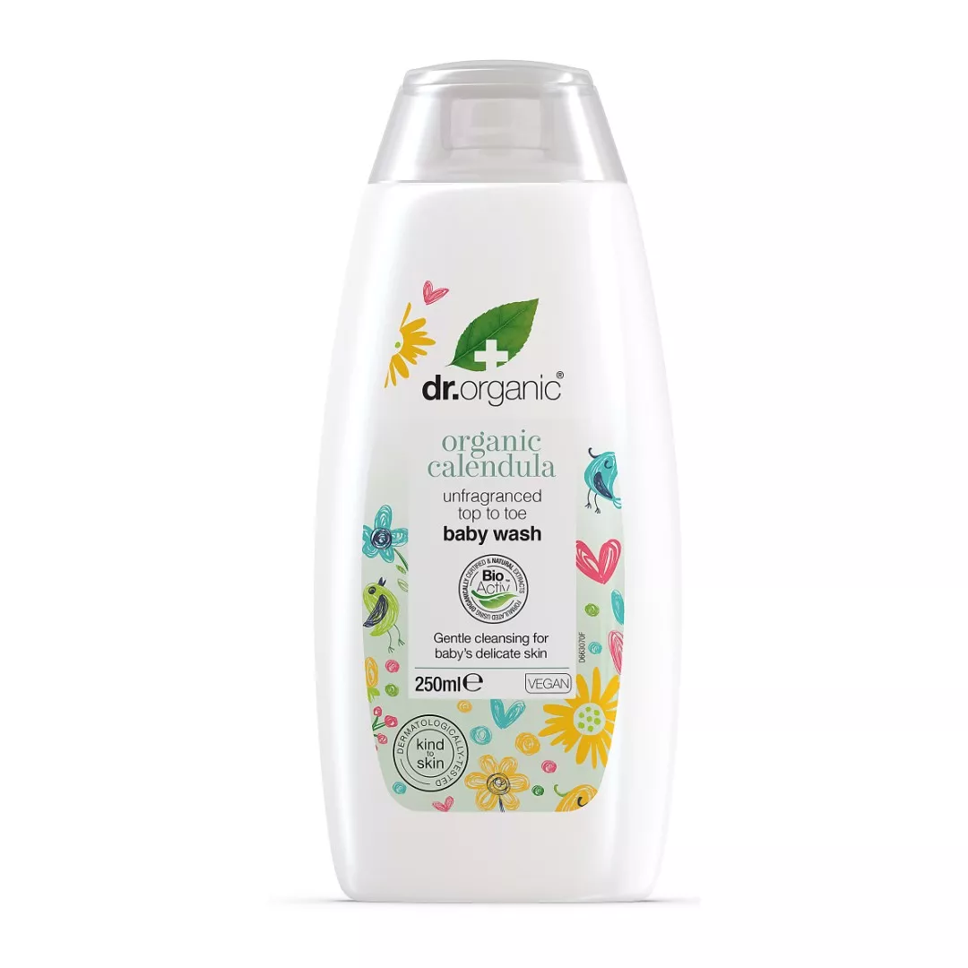*Гель Dr. Organic Детский очищающий для тела с экстрактом календулы без аромата 250мл