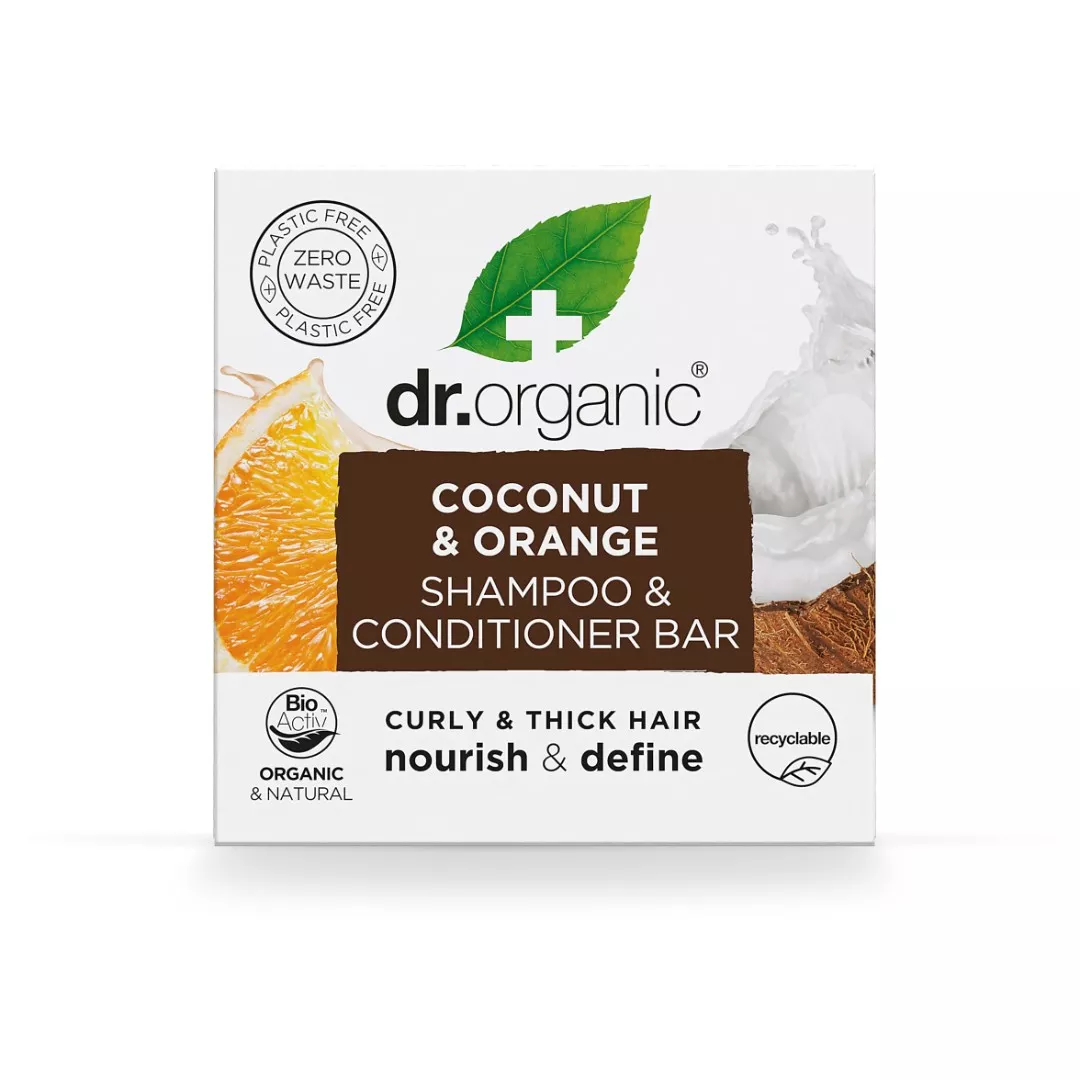 *Шампунь и бальзам-кондиционер Dr. Organic Твердый с кокос. маслом и экстрактом сладкого апельсина
