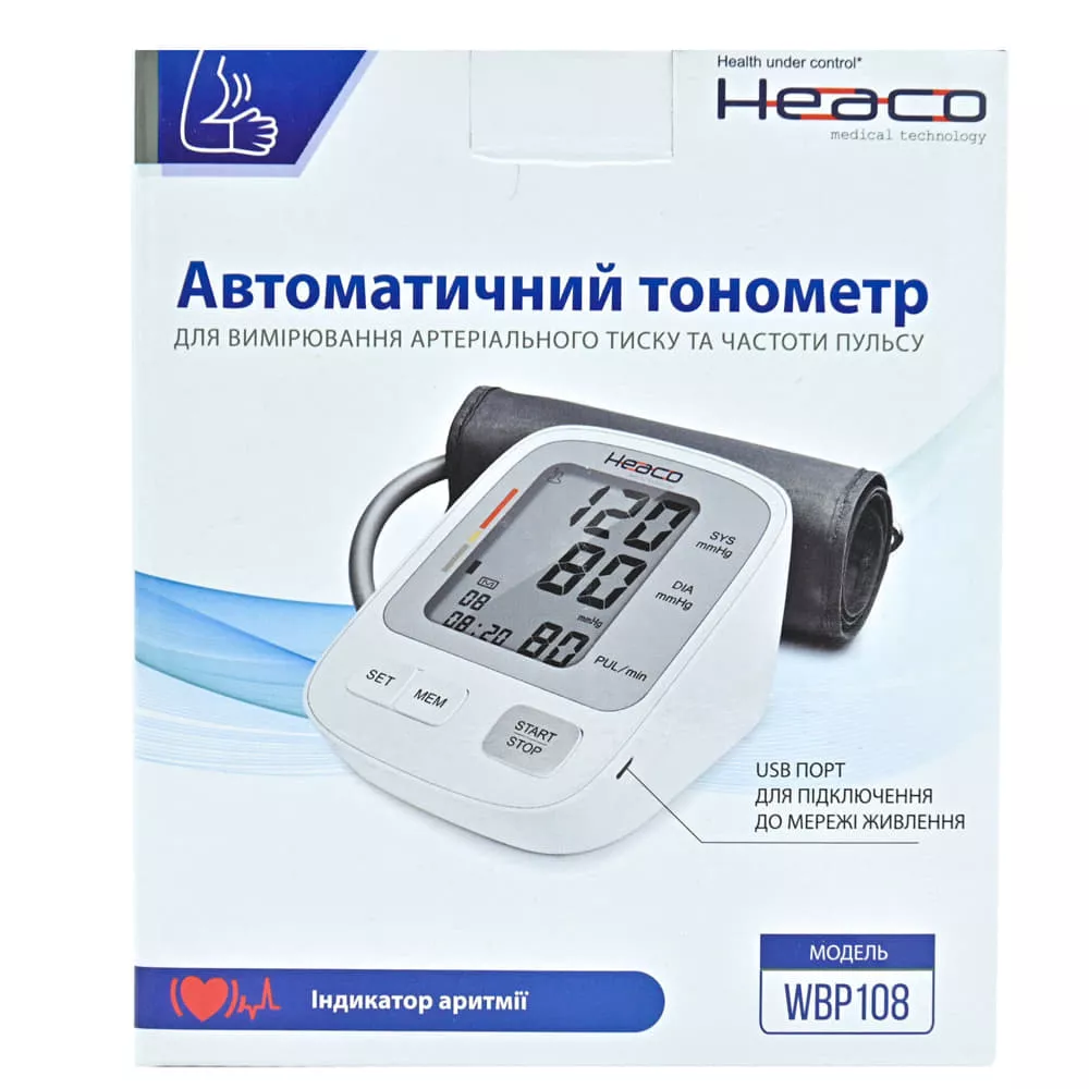 *Тонометр Weony WBP108 авт. на плечо