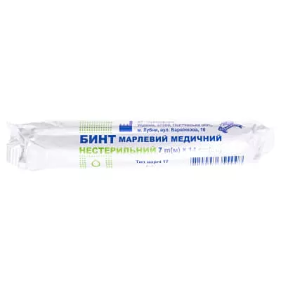 *Бинт марлевый Лубныфарм нестерил. 7м*14см Тип 17