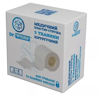 *Пластырь Dr.White ткан. мед. хир. 3 см х 5 м