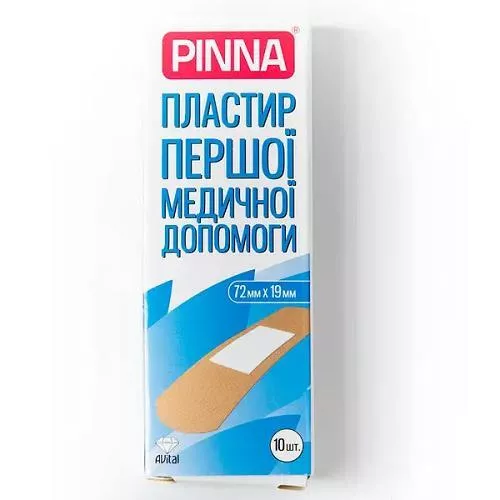 *Пластырь Pinna первой мед. помощи 72 мм х 19 мм №10