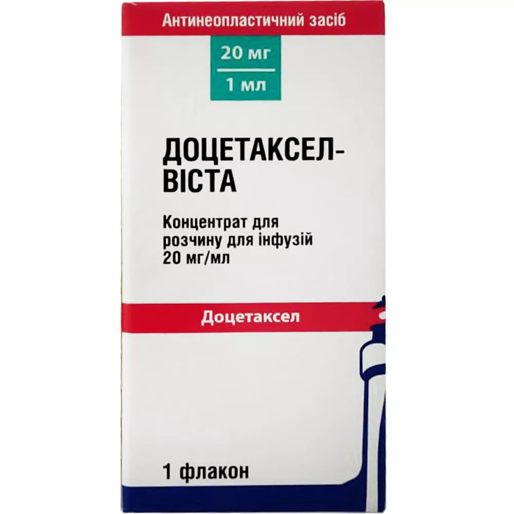 *ДУБЛЬ Доцетаксел-Виста концентрат д/р-ра д/инф. 20 мг/мл (20 мг) 1 мл фл. №1
