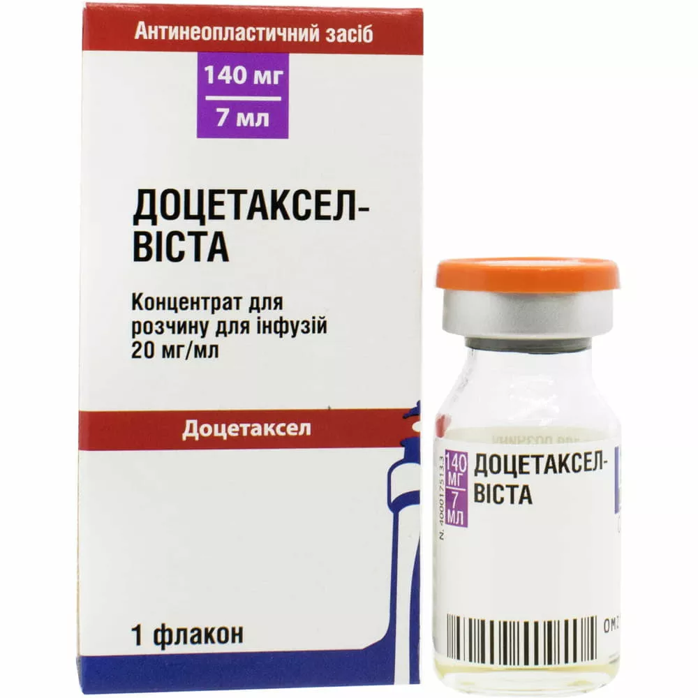 *ДУБЛЬ Доцетаксел-Виста концентрат д/р-ра д/инф. 20мг/мл (140мг) 7мл фл. №1