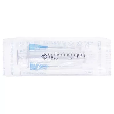 *Шприц 2 мл Гемопласт 2-комп. 2 иглы 23G (0,6 х 25 мм)