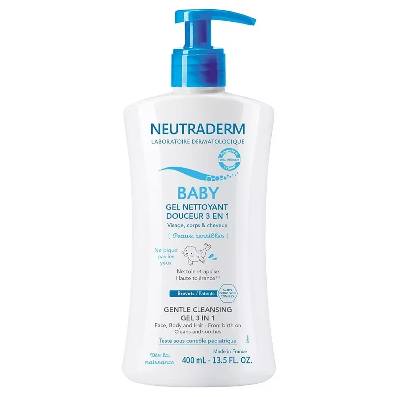 Гель NEUTRADERM БЕБИ нежный очищающий 3-в-1 400мл
