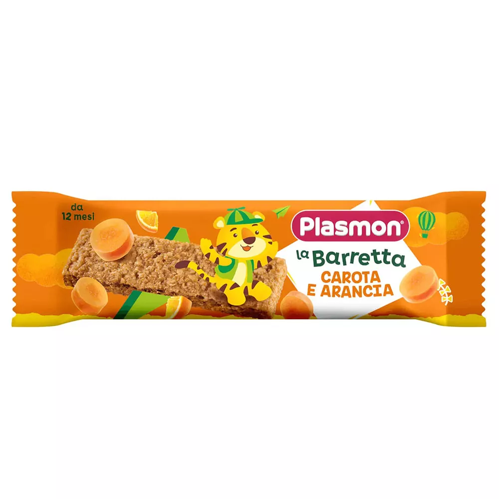 *Батончик Plasmon злаковый Морковь - Апельсин 20 г