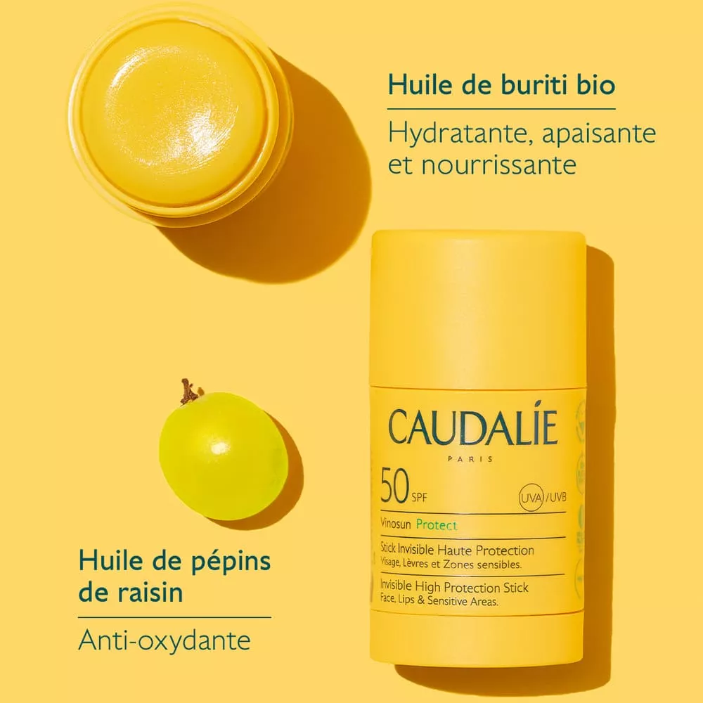 Средство Caudalie Vinosun Protect Солнцезащитный стик для лица и тела SPF50 15 г