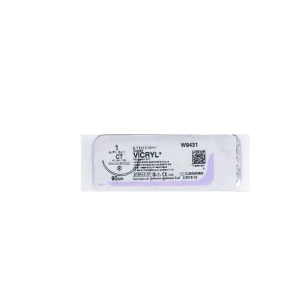 *Викрил 1 игла реж. 1/2 R40 Optime 18S40L фиолет. 90см