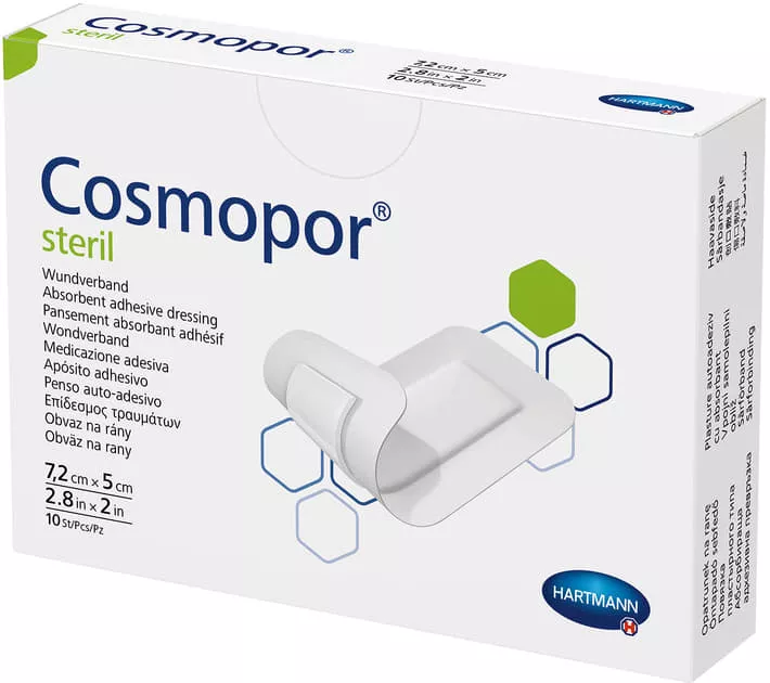 *Повязка Cosmopor Steril 7,2 х 5 см №10