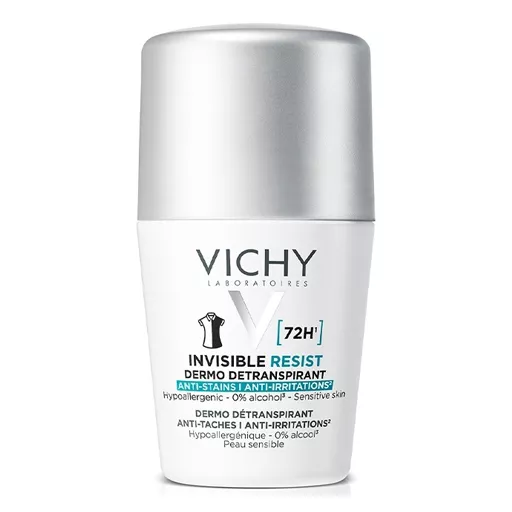 Дезодорант-антиперспират Vichy Инвизибл Резист шариковый от белых/желтых пятен 72 час 50 мл