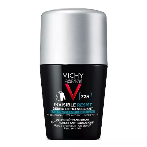 Дезодорант-антиперспират Vichy Инвизибл Резист шариковый от белых/желтых пятен для мужчи 72 час 50мл