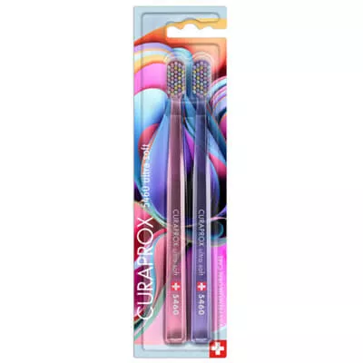 *Зубная щетка Curaprox Набор Duo Colorful Curls Edition ультрамягк. №2