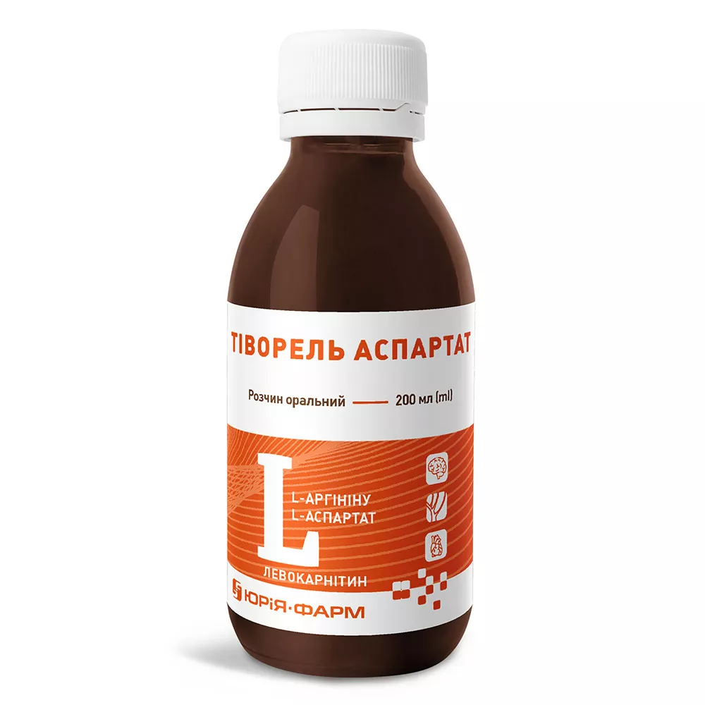 Тиворель аспартат р-р орал. полим. флак. 200мл Юрия-фарм