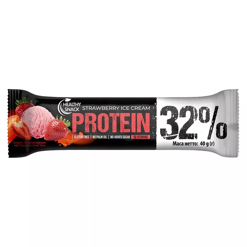 Батончик PROTEIN Healthy Snack клубничное мороженое 40г