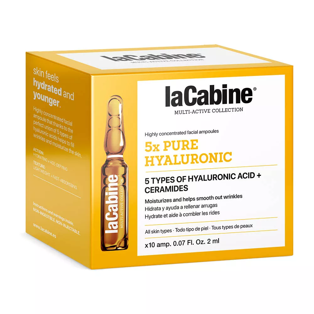 Ампулы LaCabine 5xPure Hyaluronic Высококонц. увлаж. п/морщин лица с 5 гиал. кислотами 2 мл №10