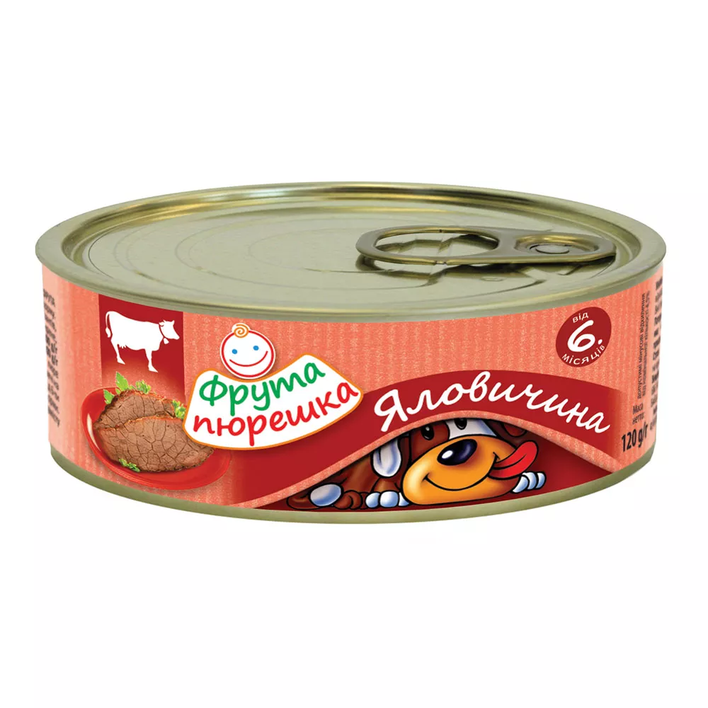 *Пюре Фрута Пюрешка Говядина 120 г