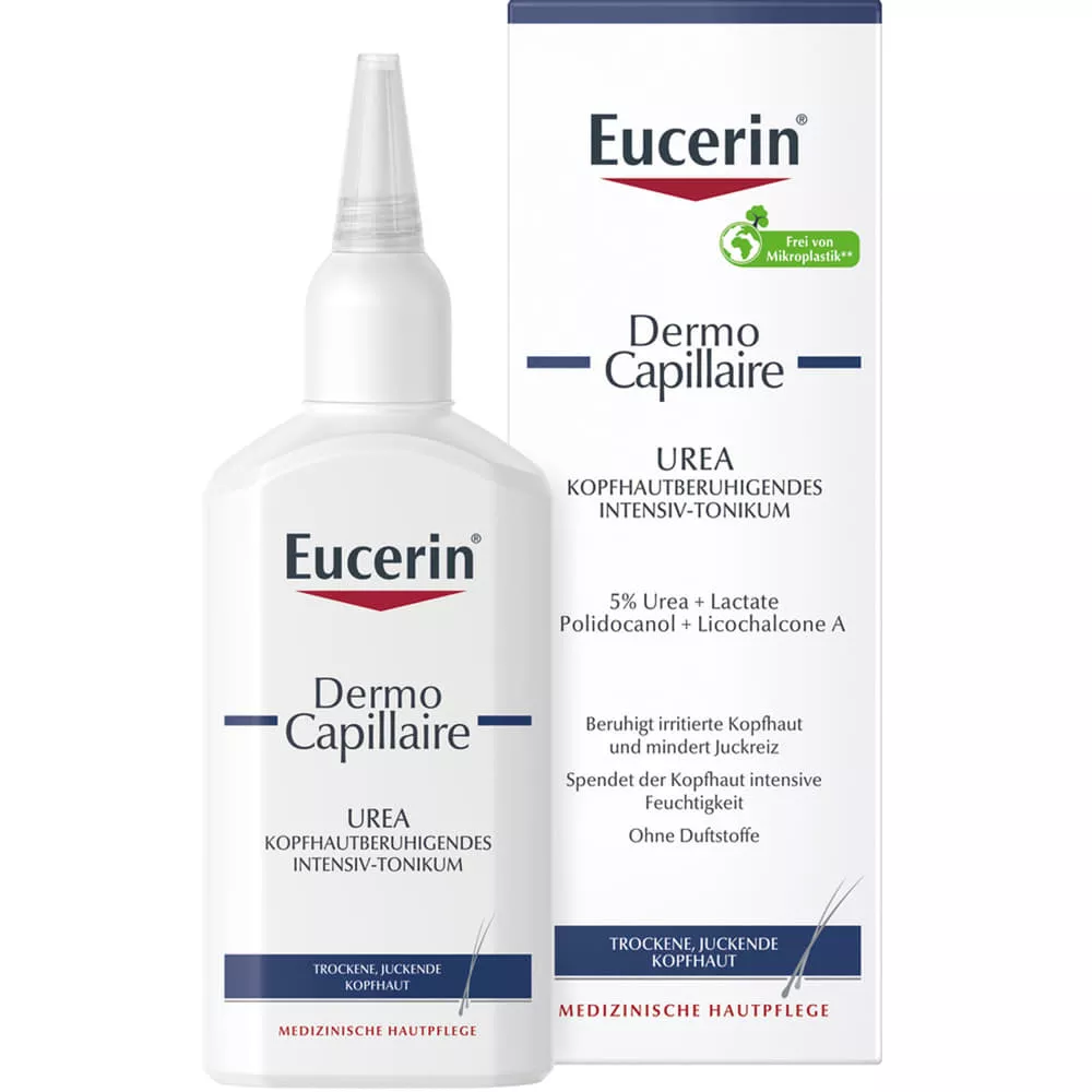Средство Eucerin 69658 Дермокапилляр Интенсивное увлажняющее для сухой и раздраж кожи головы 100 мл