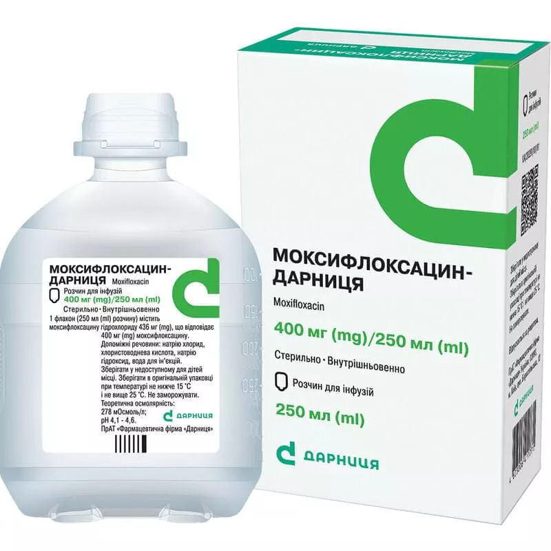*Моксифлоксацин р-р д/инф. 400мг/250мл флак. 250мл Дарница