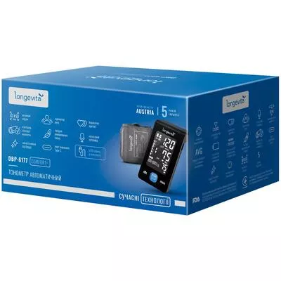 *Тонометр Longevita DBP-6177 Comfort+ автомат.