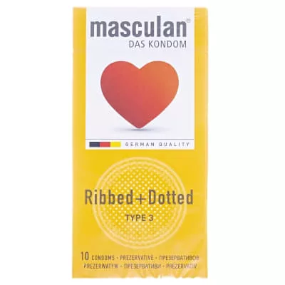 *Презервативы Masculan Ribbed+Dotted №10