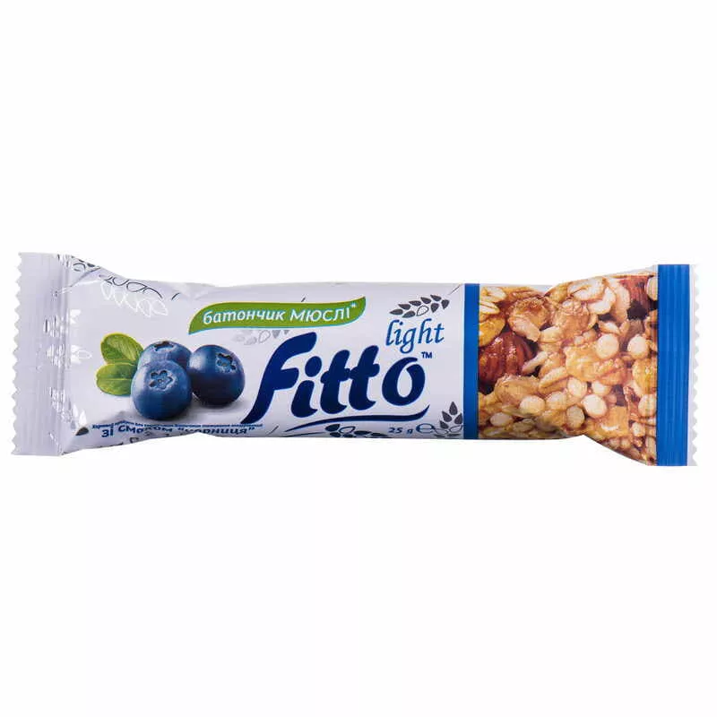 *Батончик-мюсли Fitto Light черника 25г