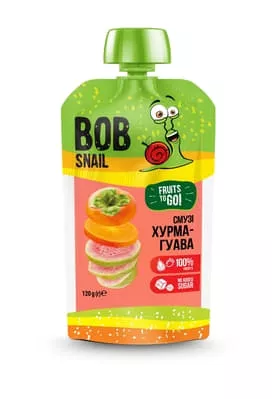 *Пюре Улитка Боб смузи Хурма-гуава 120г (пауч)