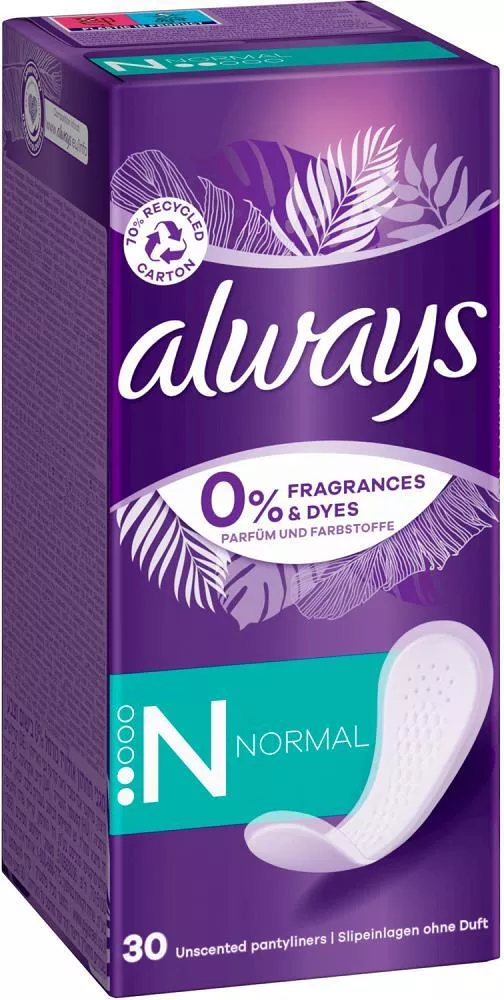 Прокладки Always Daily ежедневные Fresh Normal Без запаха №30