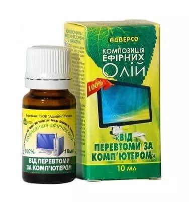 *Масло Адверсо от переутомления за компьютером 10мл