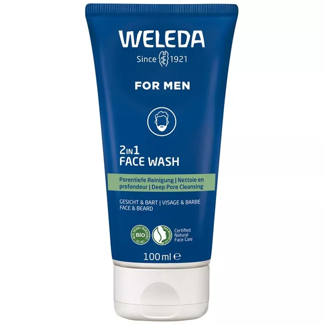 Гель Weleda для лица и бороды 2 в 1 для мужчин 100мл