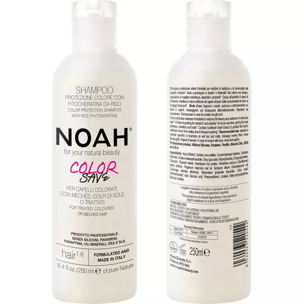NOAH Hair Color save Шампунь для защиты цвета волос с рисовым фитокератином 250мл