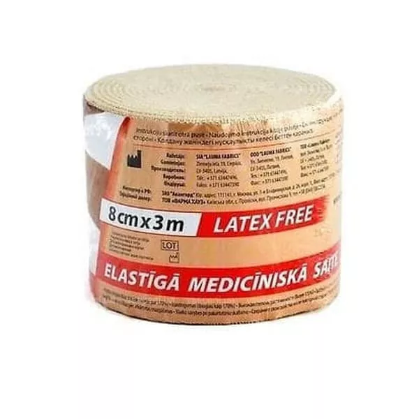 Бинт LAUMA эласт. мед. модель 2 Latex Free 8см*3м
