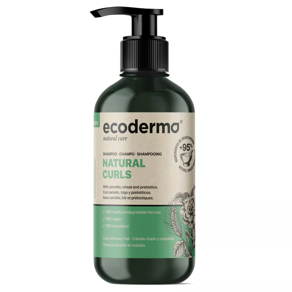 Шампунь Ecoderma д/натур. локонов с экстр.пшеницы и камелии 500мл