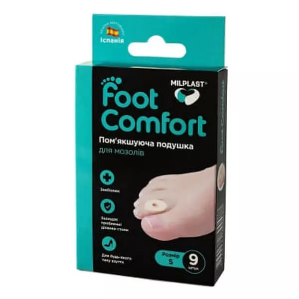 *Подушка смягчающая Milplast Foot Comfort для мозолей р.S №9