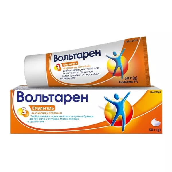 Вольтарен эмульгель 1% туба 50г Халеон