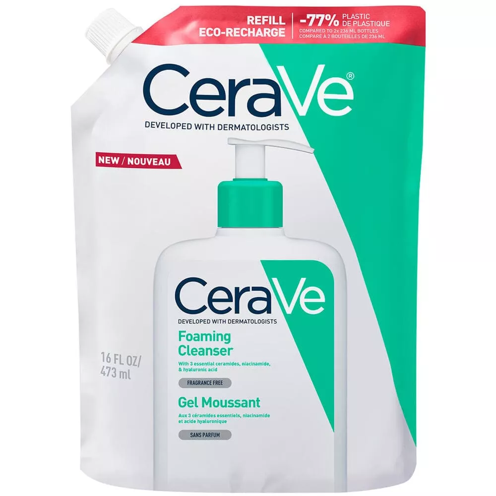 Гель CeraVe Интенсивно очищающий д/нормальной и жирной кожи лица и тела 473мл сменный блок