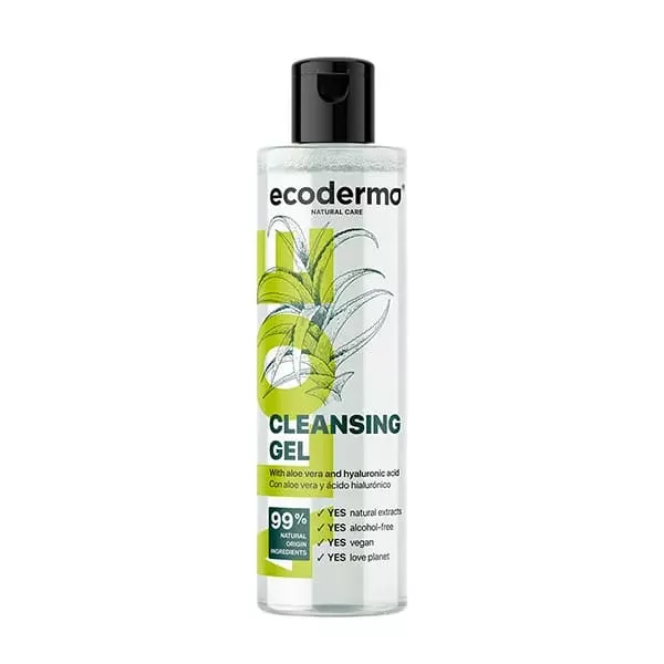 Гель Ecoderma очищающий с алоэ вера и гиалурон. кислотой 200мл