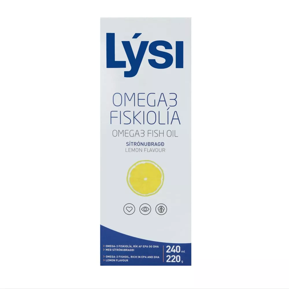Омега-3 LYSI со вкусом лимона стекл. флак. 240мл